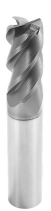 Carbide end mills 
4 teeth 
with double helix - INOX