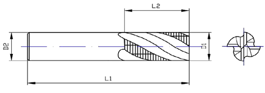 Carbide end mills
roughing-finishing
4 teeth Carbide end mills
roughing-finishing
4 teeth